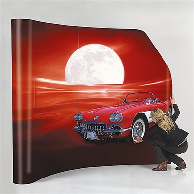 Pop-Up Wall Curved - 4 sektioner 313 x 228 cm